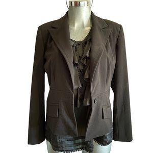 Classic Blazer Jacket Neutral Business Casual Office Career Stretch Minimalist